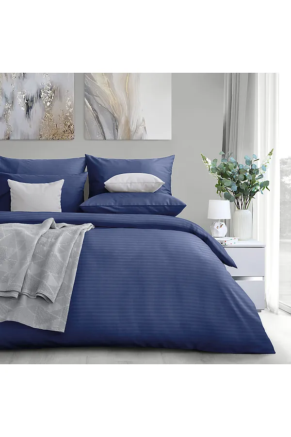Комплект постельного белья "Verossa" Stripe 1,5СП Indigo NORDTEX, indigo - фото 1