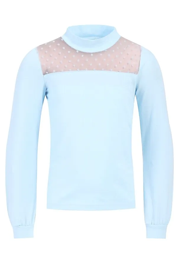 Водолазка  АПРЕЛЬ, светло-голубой109+голубой горох 6 на голубом - фото 1