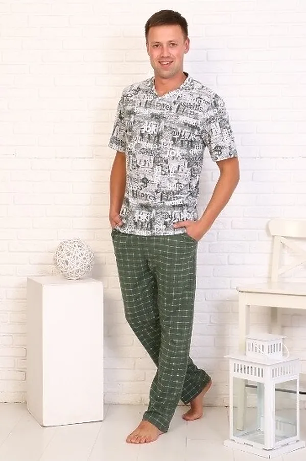 Пижама АКСИНЬЯ, зелёный - фото 1