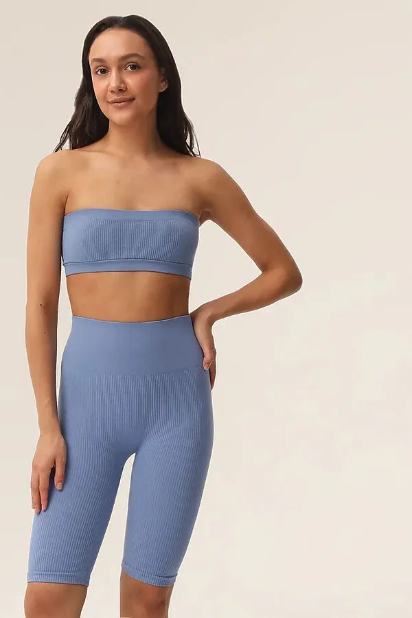 MY Велосипедки PA829 SHORT LEGGINGS RIB (1/80) (blue berry (голубой) MY, blue berry (голубой) - фото 1