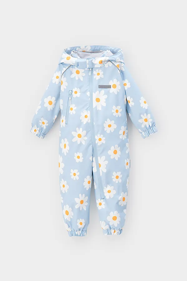 Комбинезон CROCKID, голубой,ромашки - фото 1