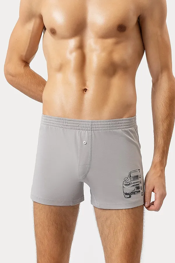 Трусы 2шт. MARK FORMELLE, сталь +печать - фото 1