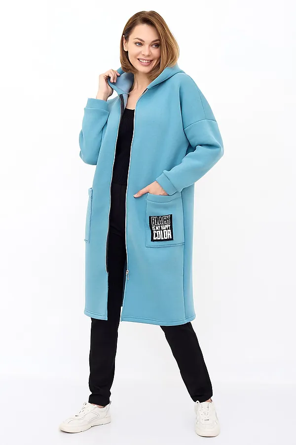 Толстовка LIKA DRESS, бирюзовый - фото 1