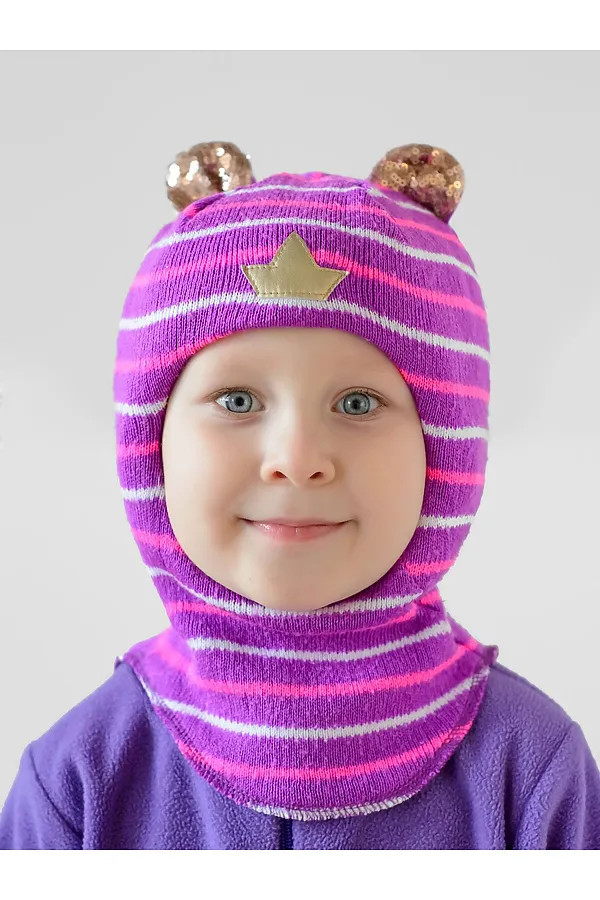 Шапка-шлем LOOKLIE, розовый/фиолетовый - фото 1