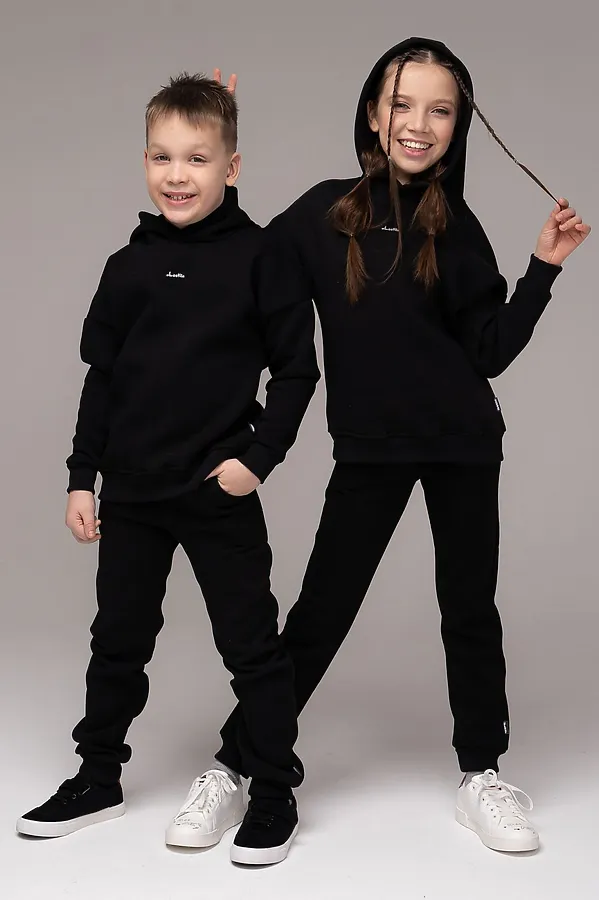 Костюм (Худи+Брюки) LOOKLIE, черный - фото 1