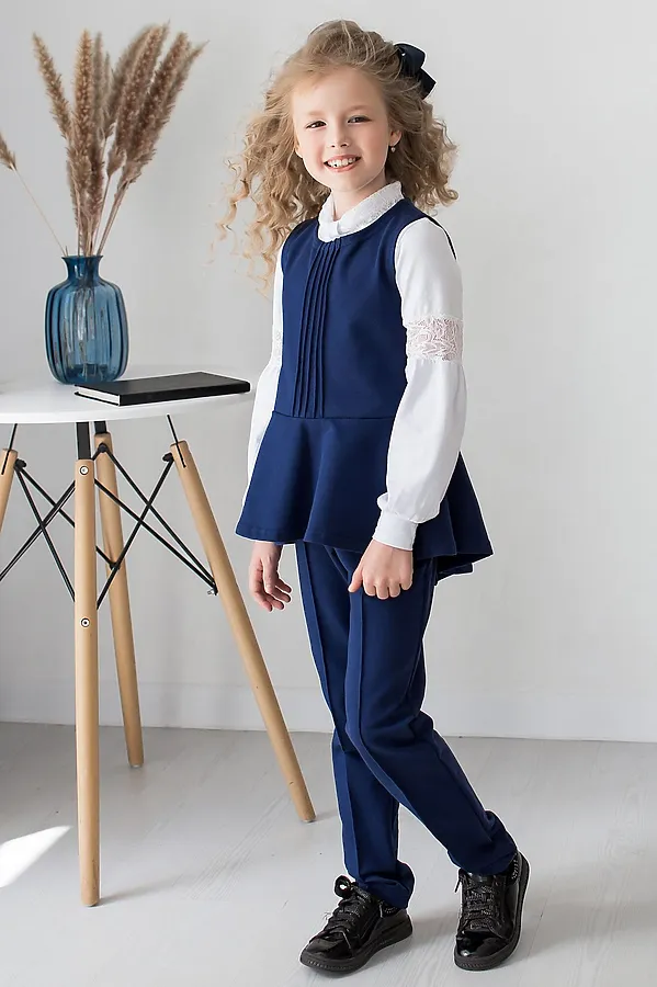 Костюм (Жилет+Брюки) LOOKLIE, индиго - фото 1