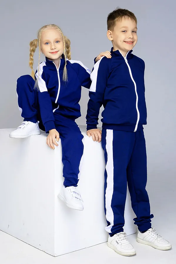 Костюм (Толстовка+Брюки) LOOKLIE, васильковый - фото 1