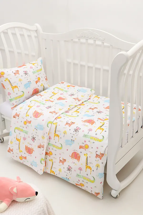 КПБ с простыней на резинке арт КПБ-ПР/зверушки-игрушки НАТАЛИ, в ассортименте - фото 1
