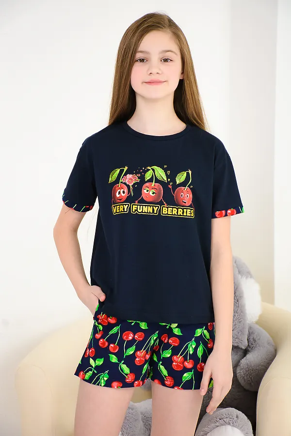 Костюм с шортами Бланш НАТАЛИ, синий - фото 1