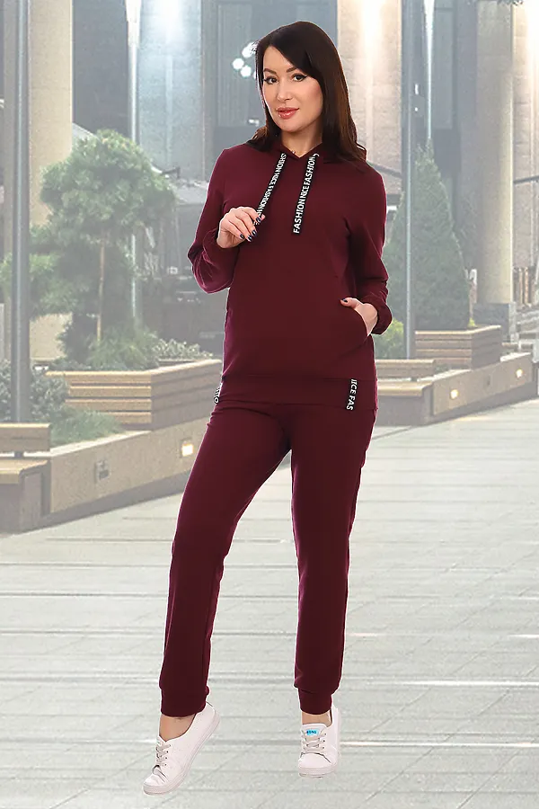 Костюм с брюками 3347 НАТАЛИ, бордовый - фото 1