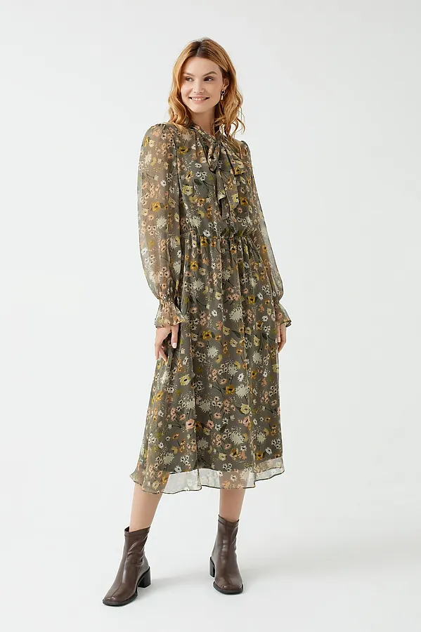 Платье POMPA, хаки - фото 1