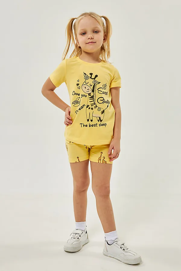 Комплект (Футболка+Шорты) ELEMENTARNO, жёлтый - фото 1