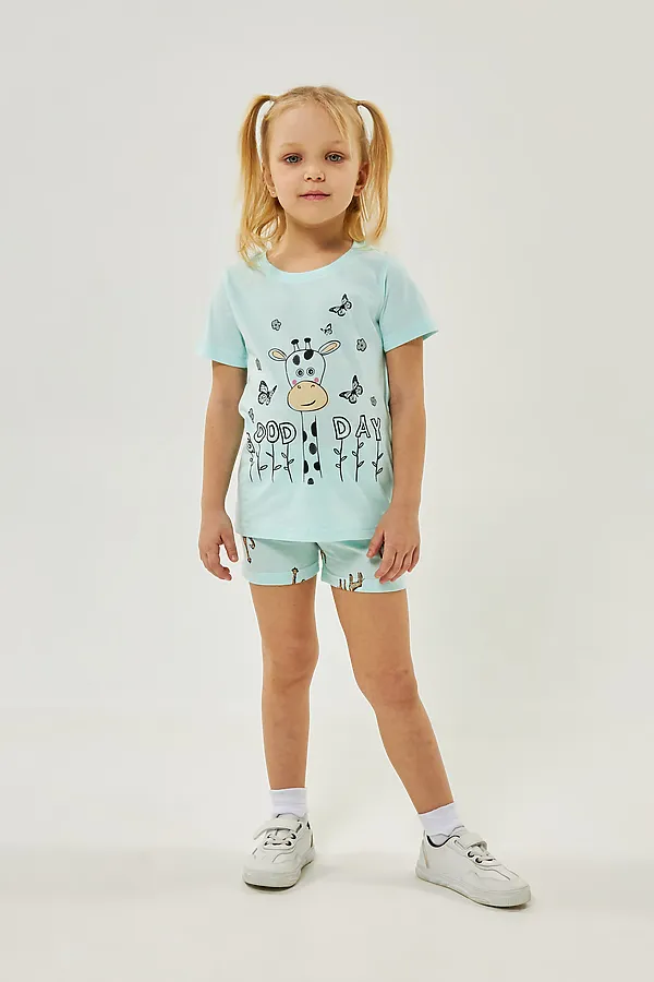 Комплект (Футболка+Шорты) ELEMENTARNO, светло-зелёный - фото 1