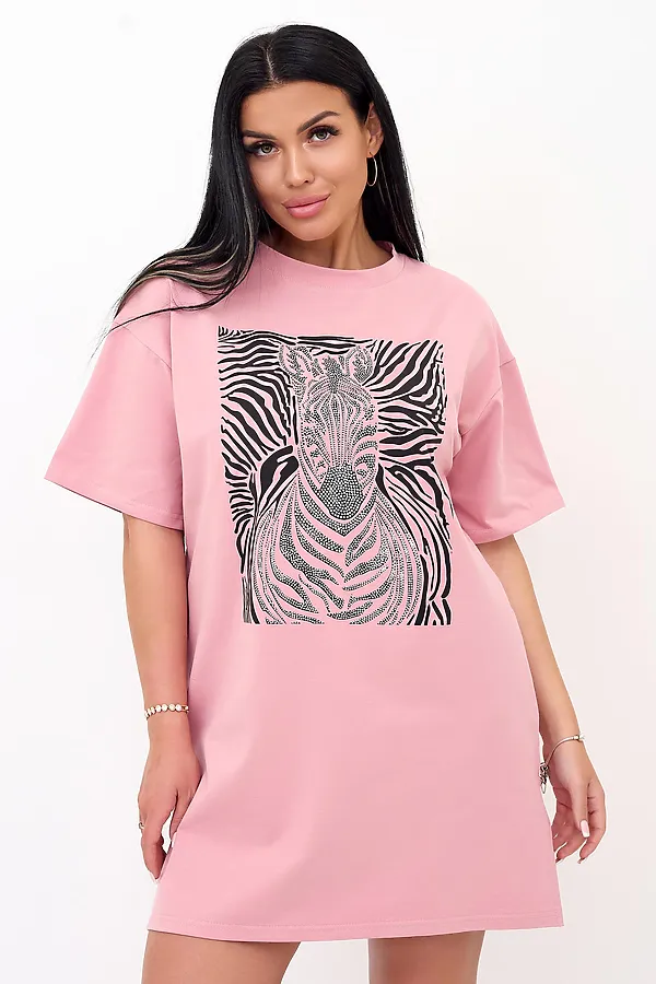 Платье женское Зебра П LIKA DRESS, пудра - фото 1