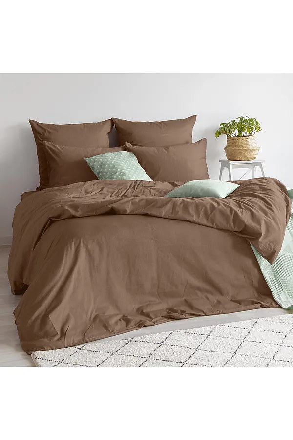 Комплект постельного белья "Verossa" Сатин Евро Caramel NORDTEX, caramel - фото 1