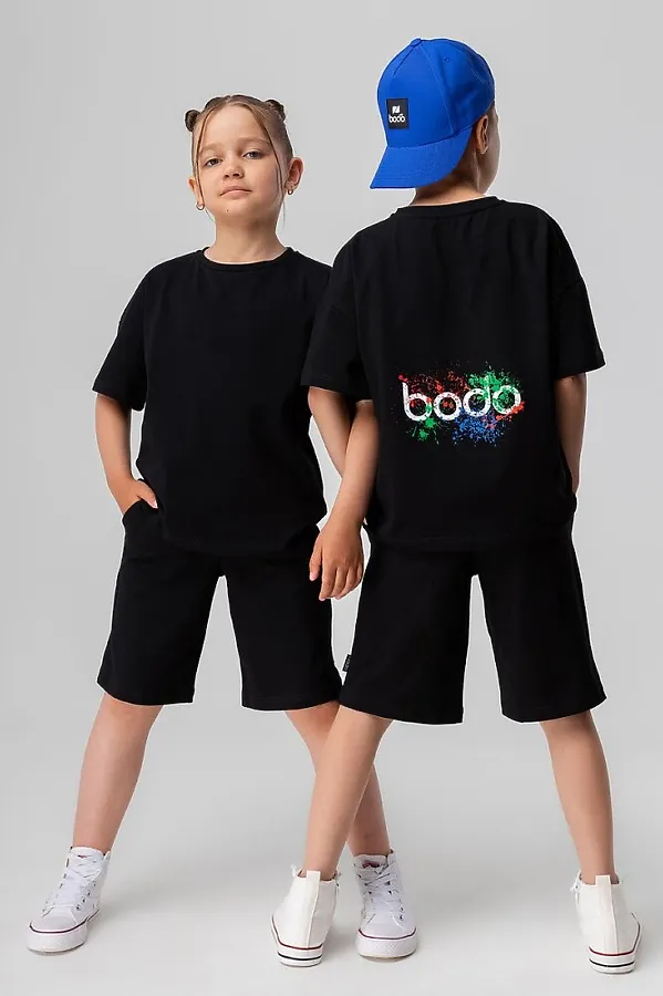 Костюм (Футболка+Шорты) BODO, черный - фото 1