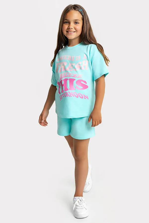 Костюм MARK FORMELLE, бирюзовый +печать - фото 1