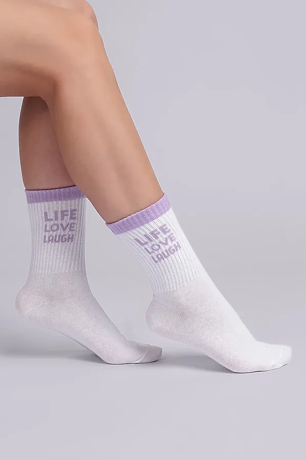Носки CLEVER, белый/св.фиолетовый - фото 1