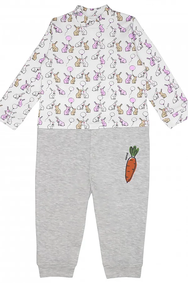 Комбинезон YOULALA, молочный, серый - фото 1