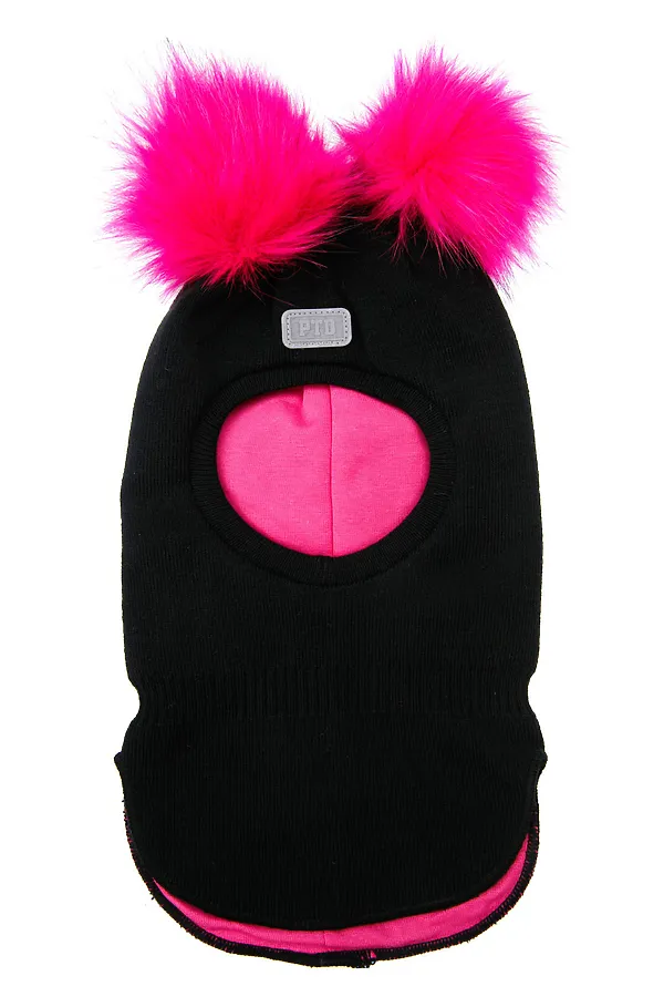 Шапка  PLAYTODAY, черный,фуксия - фото 1