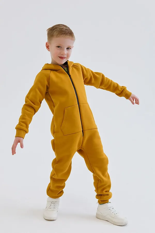 Комбинезон начес Дино 22 горчица MINIDINO, горчица - фото 1