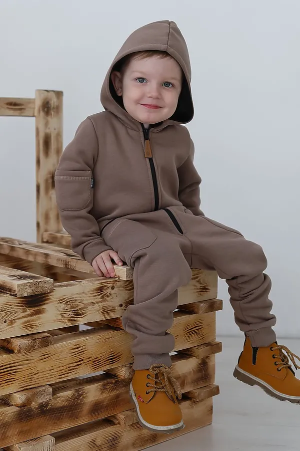 Комбинезон Авиатор бежевый MINIDINO, бежевый - фото 1