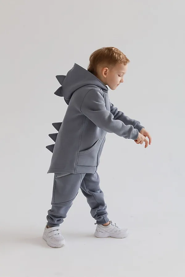Толстовка начес Дино 22 дымка MINIDINO, дымка - фото 1