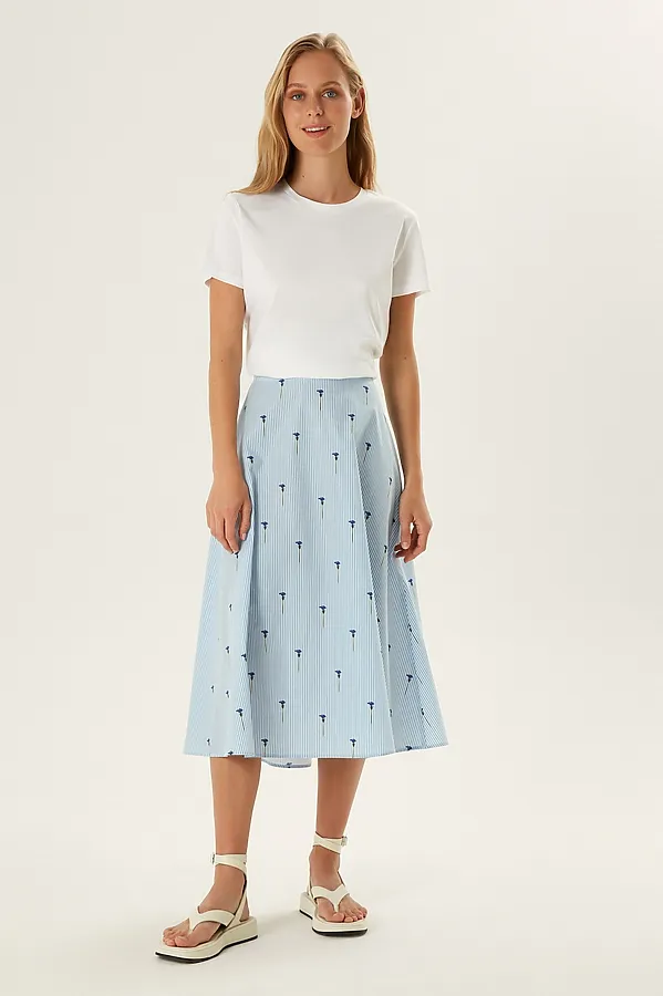 Юбка POMPA, голубой - фото 1