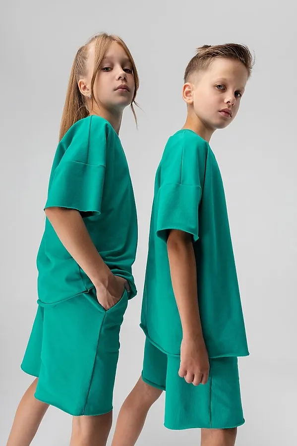 Костюм (Футболка+Шорты) BODO, изумрудный - фото 1