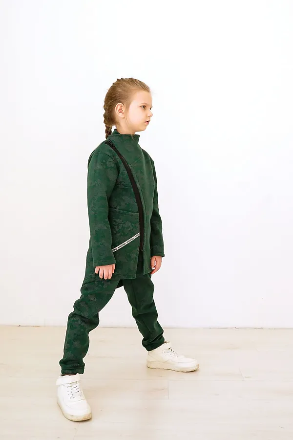 Брюки Sport диджитал начес изумруд MINIDINO, изумруд - фото 1