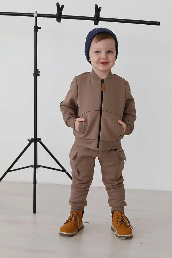 Брюки Авиатор бежевый MINIDINO, бежевый - фото 1