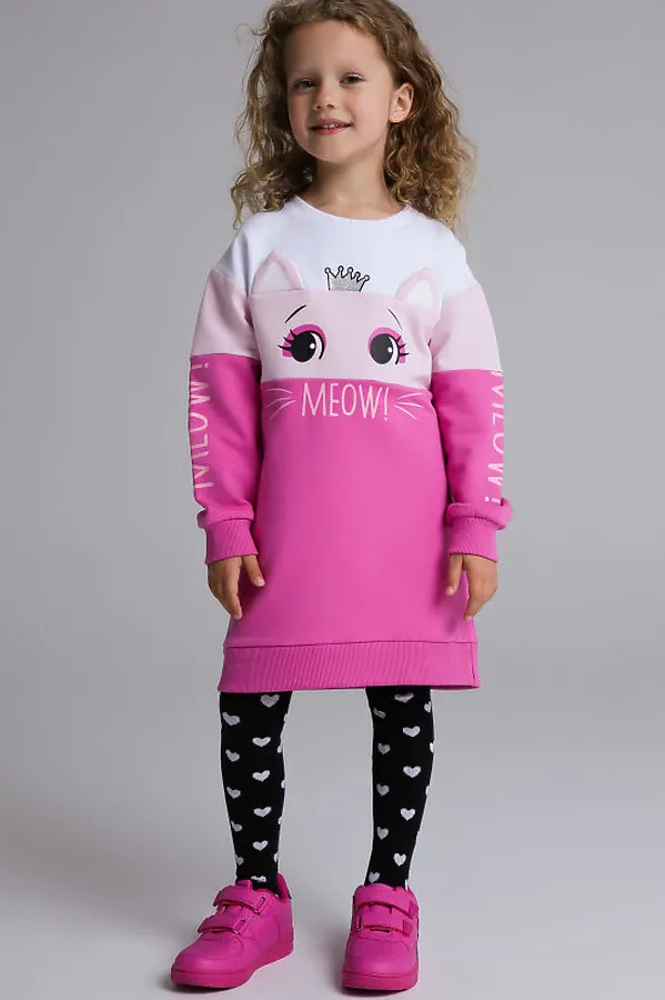 Платье PLAYTODAY, белый,светло-розовый,розовый - фото 1