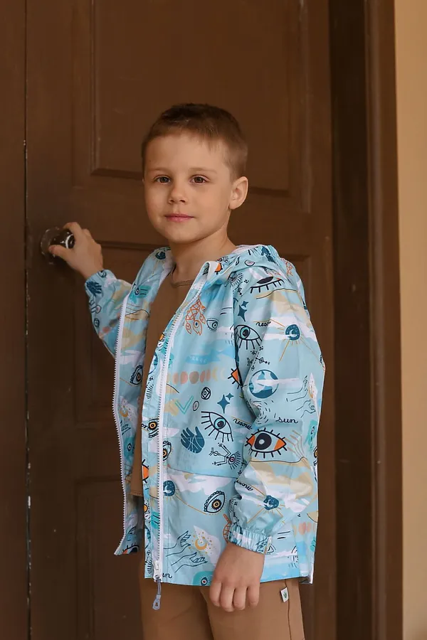 Ветровка Сетка принт будда MINIDINO, принт будда - фото 1