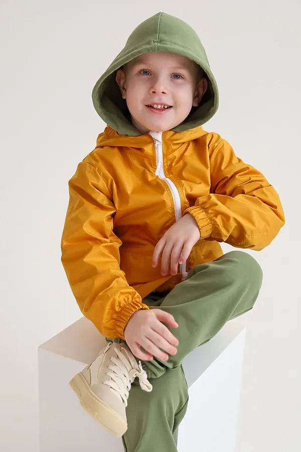 Ветровка Сетка горчица MINIDINO, горчица - фото 1