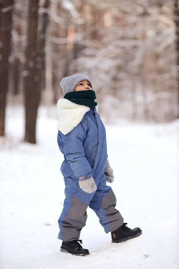 Комбинезон Космос зима деним MINIDINO, деним - фото 1