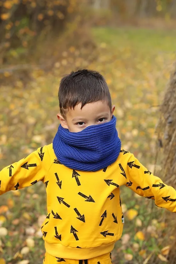 Снуд полушерсть василек MINIDINO, василек - фото 1