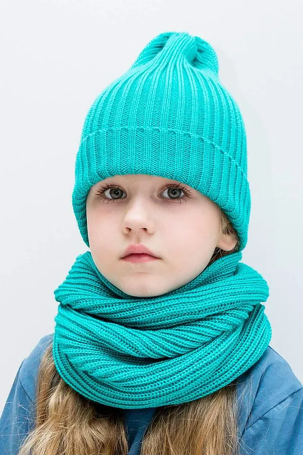 Снуд полушерсть мята MINIDINO, мята - фото 1