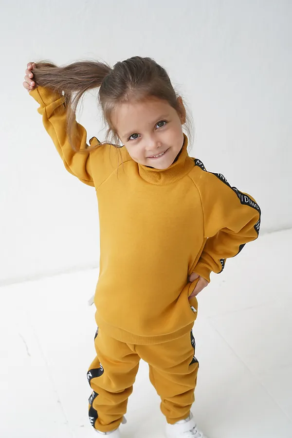 Комплект Лампасы футер горчица MINIDINO, горчица - фото 1