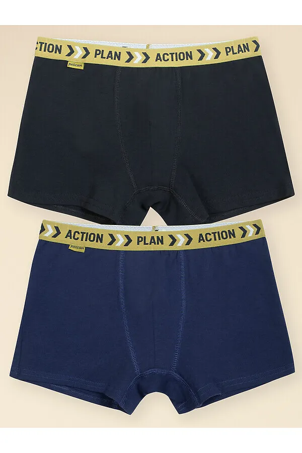 Трусы 2шт. PELICAN, черный/темно-синий - фото 1
