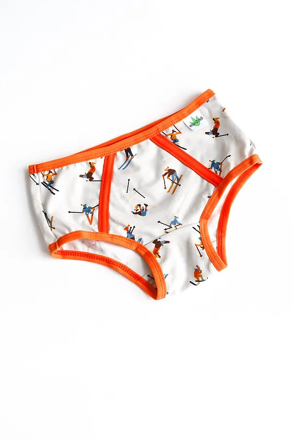 Трусы Ретро (дев) принт лыжник MINIDINO, принт лыжник - фото 1