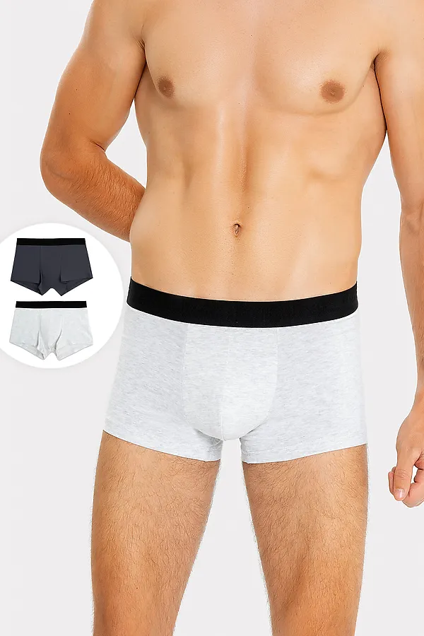 Трусы 2шт. MARK FORMELLE, св.серый меланж +графит - фото 1