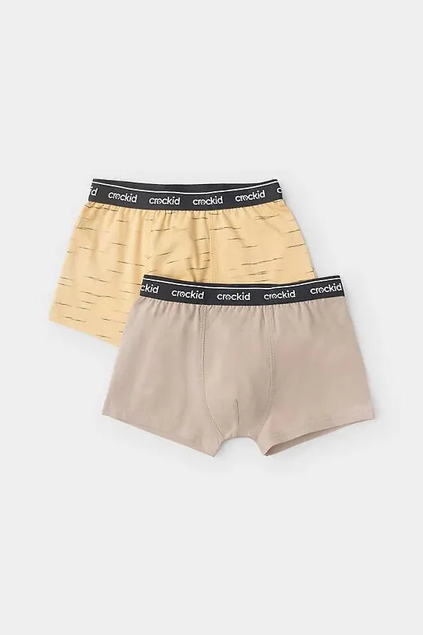 Трусы 2 шт. CROCKID, светлая мимоза,темно-бежевый - фото 1
