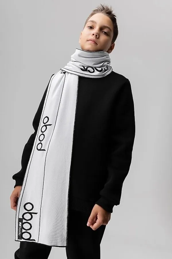 Шарф BODO, черный (белый) - фото 1