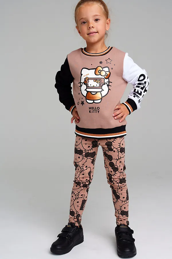 Леггинсы PLAYTODAY, черный,бежевый - фото 1