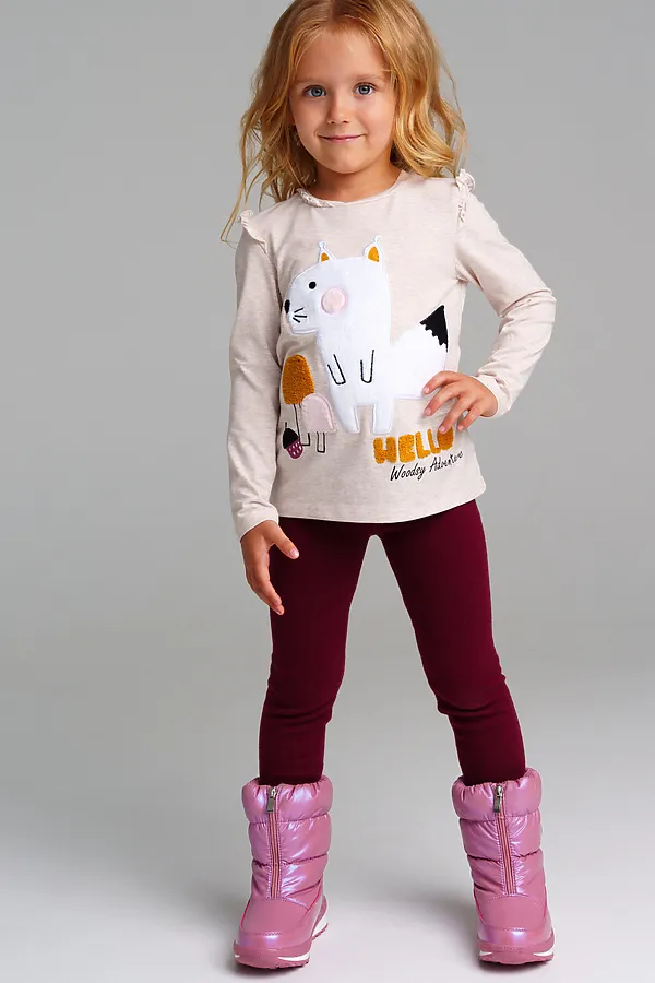 Лонгслив PLAYTODAY, бежевый - фото 1