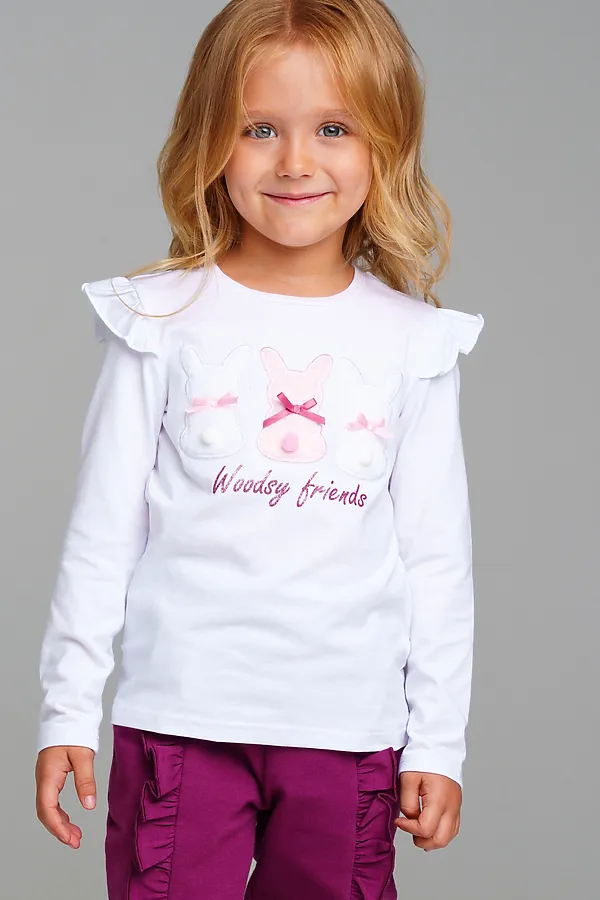 Лонгслив PLAYTODAY, белый - фото 1