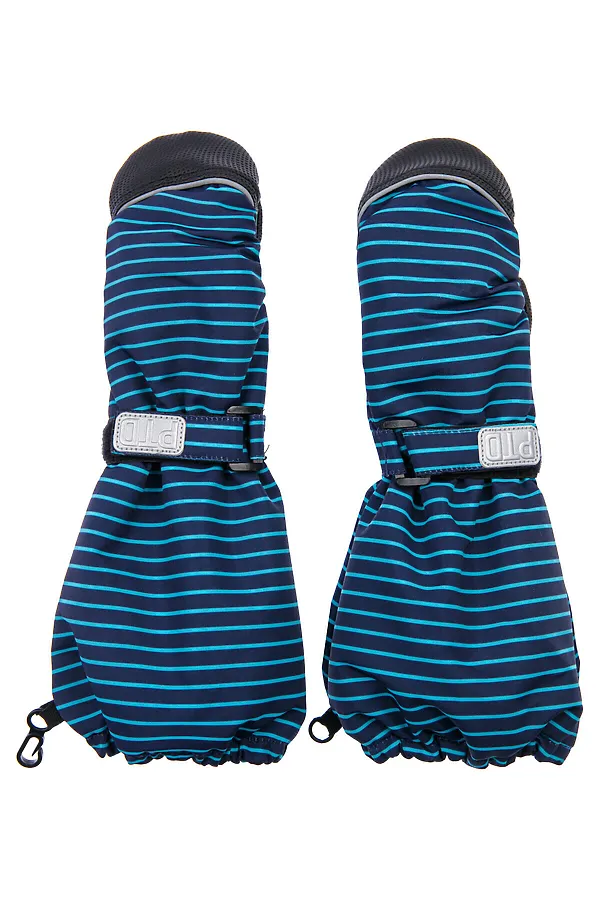 Варежки PLAYTODAY, тёмно-синий,черный,голубой - фото 1