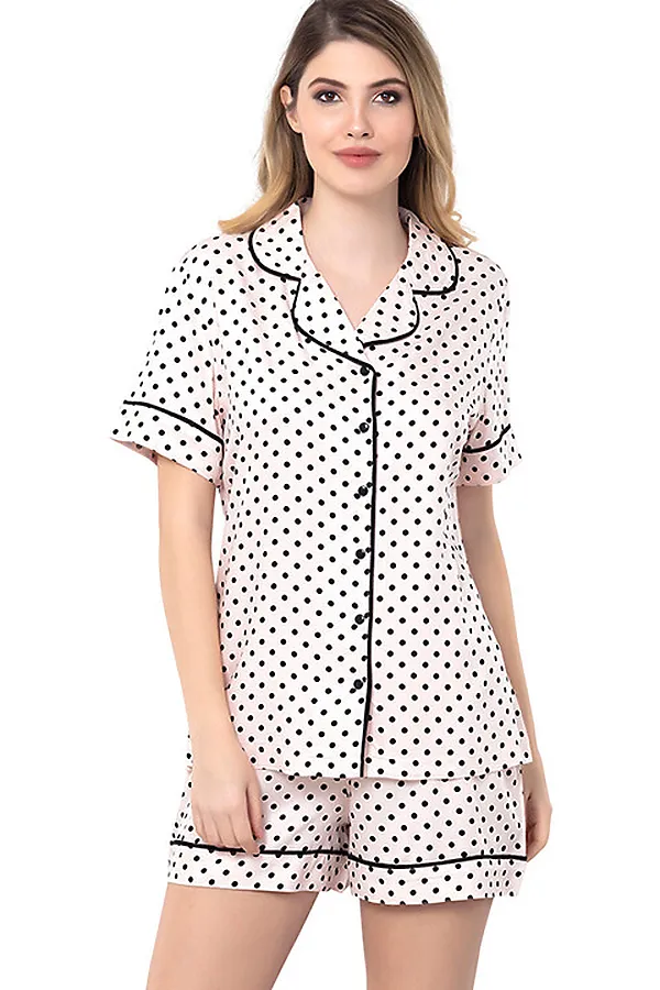 Пижама REINA, принт_горох - фото 1