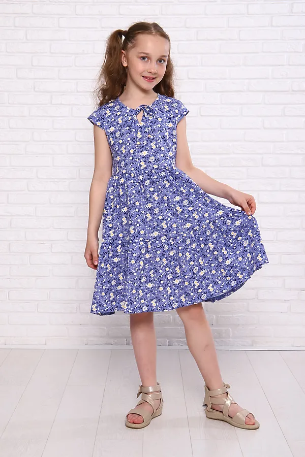 Платье Славянка НАТАЛИ, васильковый - фото 1