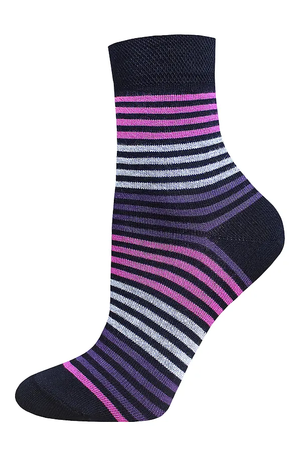 Носки БРЕСТСКИЕ, черный-ярко-розовый - фото 1